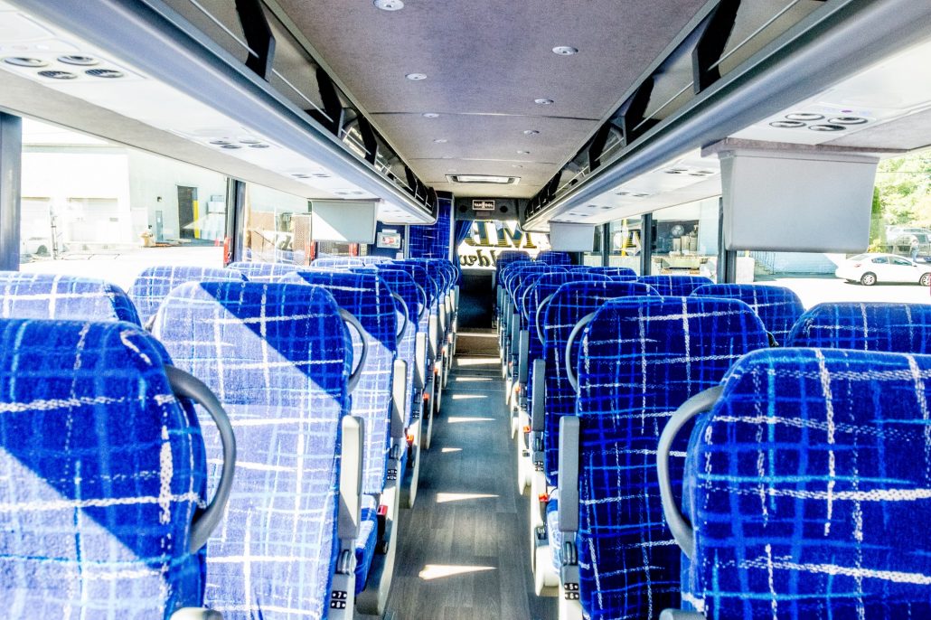 MBT Worldwide a Boston MA based bus & ground transportation company - 38 Passenger Interior